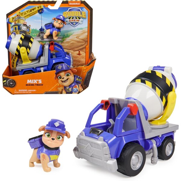 Spin Master 6066540 - Rubble & Crew - Véhicule de construction de bétonnière avec figurine mixte