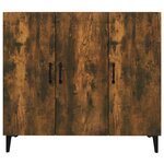 vidaXL Buffet chêne fumé 90x34x80 cm bois d'ingénierie