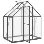 vidaXL Serre avec cadre de base anthracite 169x114x195 cm aluminium