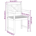 vidaXL Chaise de jardin 8 Pièces Marron 56 x 56 x 90 cm