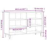 vidaXL Buffet noir 103 5x35x70 cm bois d'ingénierie