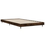 vidaXL Cadre de lit sans matelas chêne fumé 90x190cm bois d'ingénierie