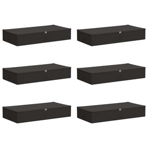 vidaXL Boîte de rangement 6 Pièces Anthracite 90 x 48 x 15 cm