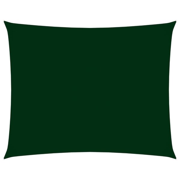 vidaXL Voile de parasol tissu oxford rectangulaire 2 5x3 m vert foncé