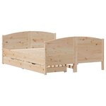 vidaXL Cadre de lit sans matelas 120x200 cm bois de pin massif
