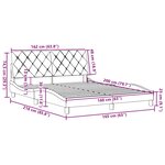 vidaXL Cadre de lit sans matelas gris clair 160x200 cm tissu