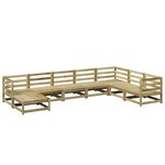 vidaXL Salon de jardin 8 Pièces bois de pin imprégné