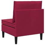 vidaXL Canapé moyen avec rangement Bordeaux Velours