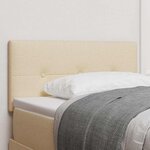 vidaXL Tête de lit avec tête de lit Crème 90 cm tissu