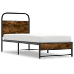 vidaXL Cadre de lit sans matelas 80x200cm chêne fumé bois d'ingénierie