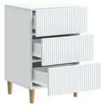 vidaXL Cabinet de chevet Blanc 43 x 41 x 66 5 cm Bois d'ingénierie