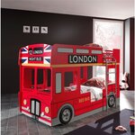 Funbeds Lit superposé bus londonien + 2 Matelas