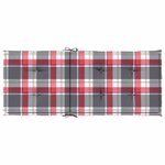 vidaXL Coussins de chaise jardin dossier haut lot de 4 carreaux rouges