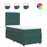 vidaXL Sommier à lattes de lit et matelas Vert foncé 80x200 cm Velours