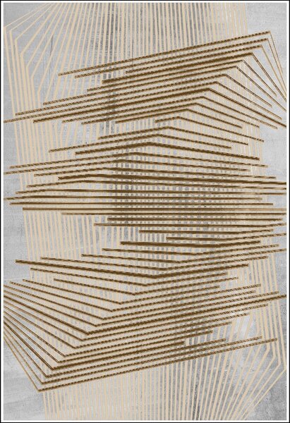Tapis de salon NOUR 300 x 400 cm - Or