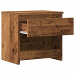 vidaXL Table de chevet vieux bois 40x30x39 cm bois d'ingénierie