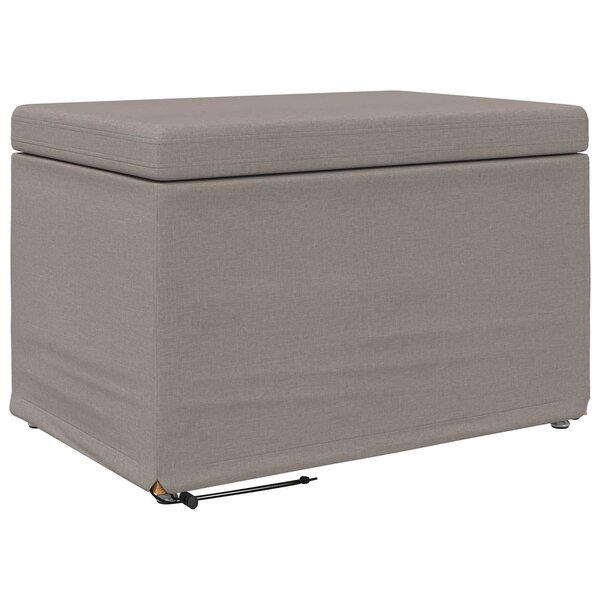 vidaXL Tabouret Taupe 61 x 41 x 40 cm Tissu et bois stratifié