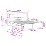 vidaXL Cadre de lit avec rangement avec tête de lit Blanc 180 x 200 cm