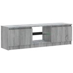 vidaXL Meuble TV avec lumières LED sonoma gris 120x30x36 cm