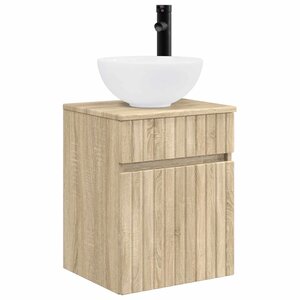 vidaXL Meuble de lavabo mural Chêne Sonoma 39 x 41 x 64 5 cm