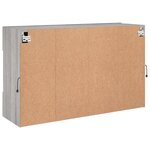 vidaXL Meuble TV mural avec lumières LED sonoma gris 98 5x30x60 5 cm