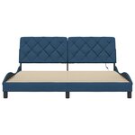 vidaXL Cadre de lit avec LED sans matelas bleu 180x200 cm tissu