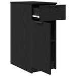 Armoire de bureau vidaXL en chêne noir - 33x50x75 cm - Fabriquée en bois d'ingénierie