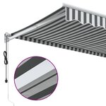 vidaXL Auvent rétractable anthracite et blanc 3 5x2 5m tissu/aluminium