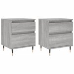 vidaXL Tables de chevet 2 Pièces sonoma gris 40x35x50 cm bois ingénierie