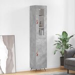 vidaXL Buffet haut Gris béton 34 5x34x180 cm Bois d'ingénierie