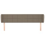 vidaXL Tête de lit avec oreilles Taupe 183x23x78/88 cm Tissu