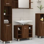vidaXL Armoire de bain Chêne marron 60x32x53 5 cm Bois d'ingénierie