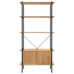 vidaXL Étagère à 5 niveaux armoire 80x40x163cm Acier bois d'ingénierie