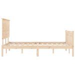 vidaXL Cadre de lit avec tête de lit 200x200 cm bois massif