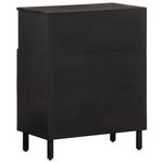 vidaXL Armoire latérale noir 60x33x75 cm bois massif de manguier