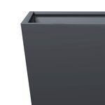 vidaXL Jardinières 2 Pièces anthracite 30x30x30 cm acier