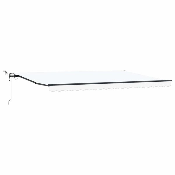 vidaXL Auvent Rétractable with Blanc 500 × 300 cm tissu