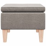vidaXL Tabouret avec pieds en bois Taupe Tissu
