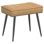 vidaXL Chaise de relaxation avec tabouret Marron Velours