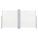 vidaXL Auvent latéral rétractable Crème 120 x 600 cm