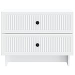 vidaXL Cabinet de chevet Blanc 62 x 34 5 x 47 5 cm Bois d'ingénierie