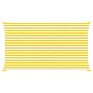 vidaXL Voile d'ombre Jaune et blanc 4 x 7 m 100 polyester Oxford