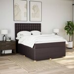 vidaXL Sommier à lattes de lit avec matelas Marron foncé 140x190 cm