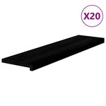 vidaXL Marches d'escalier 20 Pièces marron foncé 100x25x2 cm chêne massif