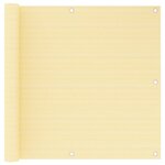 vidaXL Écran de balcon Beige 90x600 cm PEHD