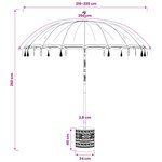 vidaXL Parasol balinais avec base Rouge 215 x 215 x 260 cm