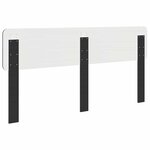 vidaXL Tête de lit Chêne noir 200 cm Bois d'ingénierie