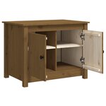 vidaXL Table basse Marron miel 71x49x55 cm Bois massif de pin