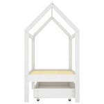 vidaXL Cadre de lit d'enfant avec un tiroir Blanc Pin massif 70x140 cm
