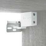 vidaXL Meuble lavabo avec bassin intégré Sonoma gris Bois d'ingénierie